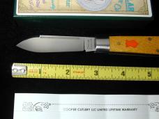 Dollar Knife Co. Osage Orange Wood With Orange Shield Jack Knife NIB from Cooper Cutlery USA OO-OS