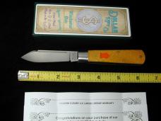 Dollar Knife Co. Osage Orange Wood With Orange Shield Jack Knife NIB from Cooper Cutlery USA OO-OS