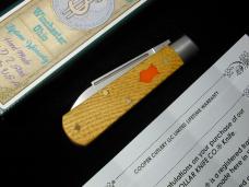 Dollar Knife Co. Osage Orange Wood With Orange Shield Jack Knife NIB from Cooper Cutlery USA OO-OS