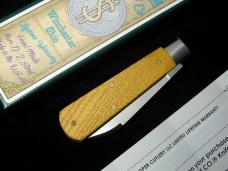 Dollar Knife Co. Osage Orange Wood With Orange Shield Jack Knife NIB from Cooper Cutlery USA OO-OS