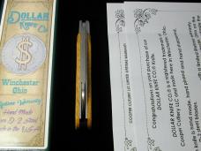 Dollar Knife Co. Osage Orange Wood With Orange Shield Jack Knife NIB from Cooper Cutlery USA OO-OS