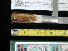 New York Knife Co Genuine Stag Matteawan Barlow Knife By Cooper Cutlery M2506-S USA Made  