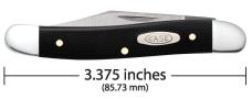 CASE XX USA BLACK SYNTHETIC SMOOTH MEDIUM 2 BLADE JACK POCKET KNIFE 00220 NIB