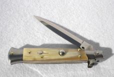 FRANK BELTRAME 9" BEAUTIFUL HONEY HORN SCALES DAGGER BLADE ITALIAN STILETTO MANIAGO ITALY