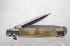 FRANK BELTRAME 9" BEAUTIFUL HONEY HORN SCALES DAGGER BLADE ITALIAN STILETTO MANIAGO ITALY
