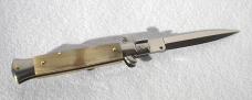 FRANK BELTRAME 9" BEAUTIFUL HONEY HORN SCALES DAGGER BLADE ITALIAN STILETTO MANIAGO ITALY