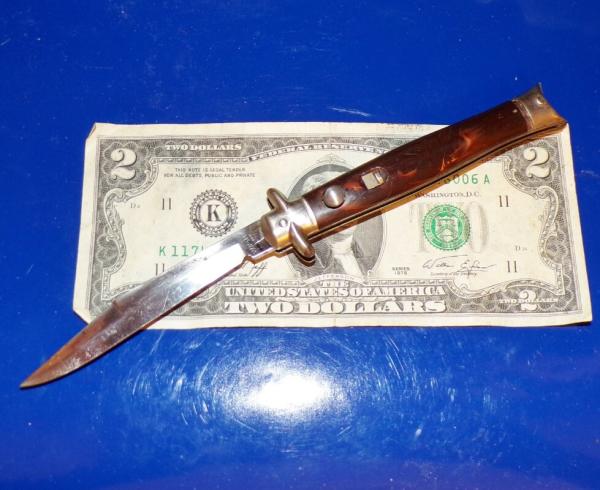 Vintage Colonial "SHUR-SNAP" U.S.A. Fishtail Auto Knife