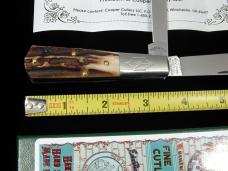 New York Knife Co Genuine Stag Matteawan Barlow Knife By Cooper Cutlery M2506-S USA Made  