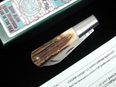 New York Knife Co Genuine Stag Matteawan Barlow Knife By Cooper Cutlery M2506-S USA Made  