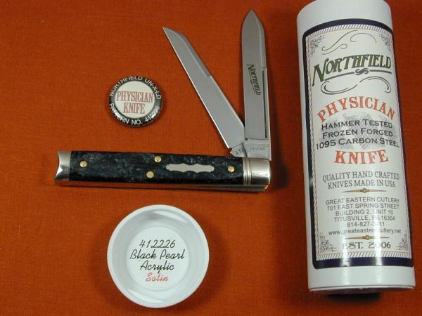 Great Eastern Cutlery GEC Smooth Black Pearl Acrylic Town Physicians Knife NIT USA Made 412226 Great Eastern Cutlery GEC Smooth Black Pearl Acrylic Town Physicians Knife NIT USA Made 412226