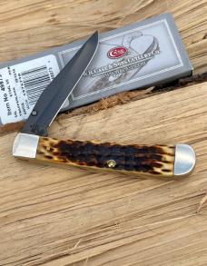 CASE XX ** 2016 ANTIQUE JIGGED BONE PVD COATED BLADE TRAPPERLOCK