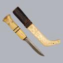Antique 1920s Sami Knife Unna Niibas Puukko with Reindeer Horn Handle #B067