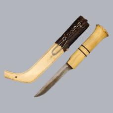 Antique 1920s Sami Knife Unna Niibas Puukko with Reindeer Horn Handle #B067