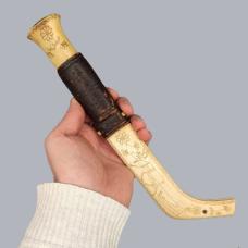 Antique 1920s Sami Knife Unna Niibas Puukko with Reindeer Horn Handle #B067