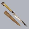 Antique 1750s Italian Genoese Knife Passacorda with Silver Mounts Genoa #A259
