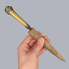 Antique 1750s Italian Genoese Knife Passacorda with Silver Mounts Genoa #A259