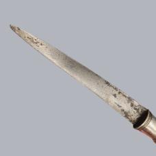 Antique 1800s Burmese Dha Hmyaung Dahmjaun Dagger Knife Silver and Enamel #8767