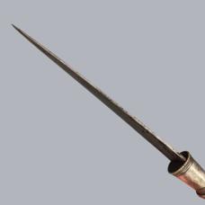 Antique 1800s Burmese Dha Hmyaung Dahmjaun Dagger Knife Silver and Enamel #8767