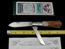 New York Knife Co Genuine Stag Matteawan Barlow Knife By Cooper Cutlery M2506-S USA Made  