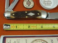 Great Eastern Cutlery GEC Chocolate Checkered Richlite Geppetto Whittler Knife NIT 571326 Made USA