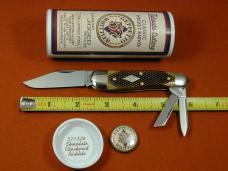 Great Eastern Cutlery GEC Chocolate Checkered Richlite Geppetto Whittler Knife NIT 571326 Made USA
