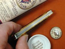 Great Eastern Cutlery GEC Chocolate Checkered Richlite Geppetto Whittler Knife NIT 571326 Made USA