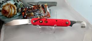 VINTAGE CAMILLUS NEW YORK USA 1950-1970s ORANGE PARATROOPERS SWITCH BLADE KNIFE