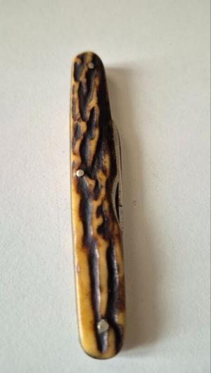 3 1/4" Vintage Garrett Strand 2-Blade Pen Knife, Very nice Stag Handles, Sheffield