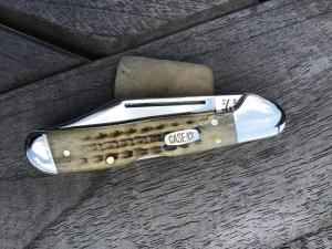 Case XX 1998 Mini Copperlock Green Pocket Worn Jig 1st Production Year Nice!