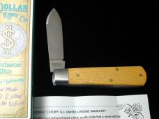 Dollar Knife Co. Osage Orange Wood With Blue Shield Jack Knife NIB from Cooper Cutlery USA OO-BS
