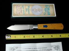 Dollar Knife Co. Osage Orange Wood With Blue Shield Jack Knife NIB from Cooper Cutlery USA OO-BS