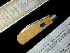 Dollar Knife Co. Osage Orange Wood With Blue Shield Jack Knife NIB from Cooper Cutlery USA OO-BS