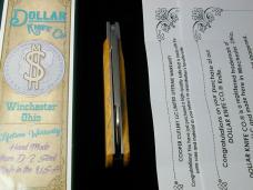 Dollar Knife Co. Osage Orange Wood With Blue Shield Jack Knife NIB from Cooper Cutlery USA OO-BS