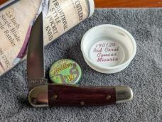 Great Eastern #19 Lol Rattler - Red Coral Canvas Micarta Knife 190120 GEC