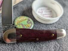 Great Eastern #19 Lol Rattler - Red Coral Canvas Micarta Knife 190120 GEC