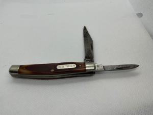 Vintage used SCHRADE OLD TIMER USA MADE 330T 2 blade pocket knife 