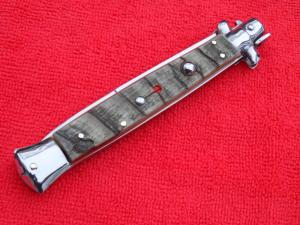 11"  R. Beltrame  Italian Stiletto Rams-Horn Handles- SS Bayonet grind Blade