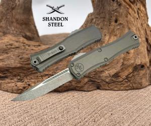 Microtech Knives Mini Hera Apocalyptic S/E M390MK w/ Natural Clear Handle 1703M-10APNC