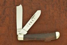 VINTAGE KABAR MADE IN USA KKK WOOD RAZOR JACK KNIFE OH89 1989 (31853)