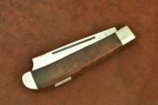 VINTAGE KABAR MADE IN USA KKK WOOD RAZOR JACK KNIFE OH89 1989 (31853)