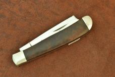 VINTAGE KABAR MADE IN USA KKK WOOD RAZOR JACK KNIFE OH89 1989 (31853)
