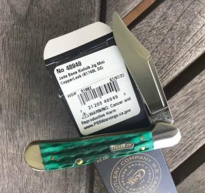 Case XX 2022 Mini Copperlock Jade Bone Kinfolk Jig Lock-back Gorgeous!