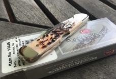 Case XX 2016 Mini Copperlock Honey Brown Peach Seed Jig Lock-back Gorgeous!