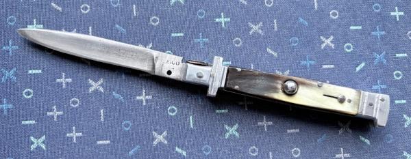 Vintage Mexican Picklock Switchblade Knife, Nice Horn Scales Vintage Mexican Picklock Switchblade Knife, Nice Horn Scales