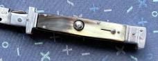 Vintage Mexican Picklock Switchblade Knife, Nice Horn Scales