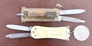 Two Vintage Automatic Opening Lobster Folding Knives, Italy and Germany, Used