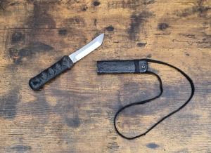 Vintage *RARE* Phill Hartsfield 'KWAIKEN' Custom Handmade Tanto Neck Knife!