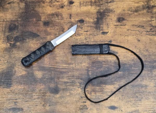Vintage *RARE* Phill Hartsfield 'KWAIKEN' Custom Handmade Tanto Neck Knife! Vintage *RARE* Phill Hartsfield 'KWAIKEN' Custom Handmade Tanto Neck Knife!