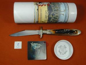 Tuna Valley Cutlery Genuine Amber Stag Mountain Cougar Swing Guard Knife Rare 1 of 30 COA Made USA
