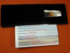 Tuna Valley Cutlery Genuine Amber Stag Mountain Cougar Swing Guard Knife Rare 1 of 30 COA Made USA